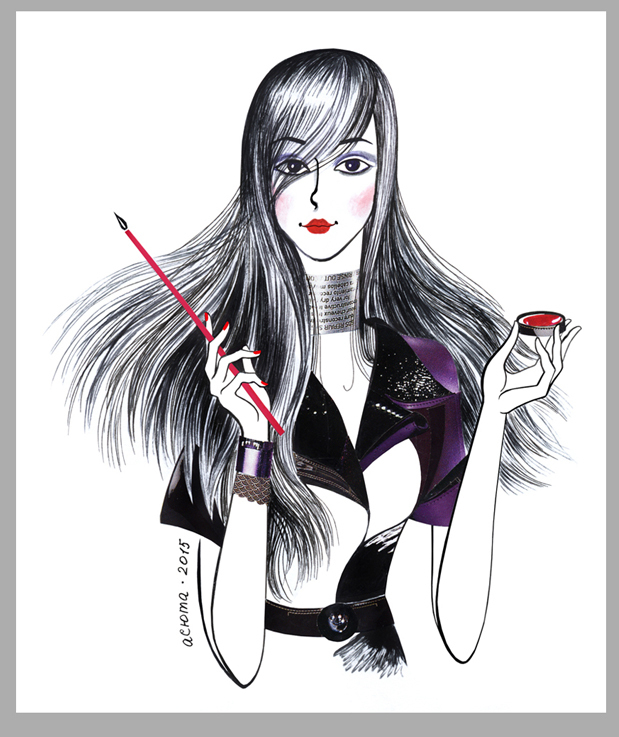 Девушка с кисточкой