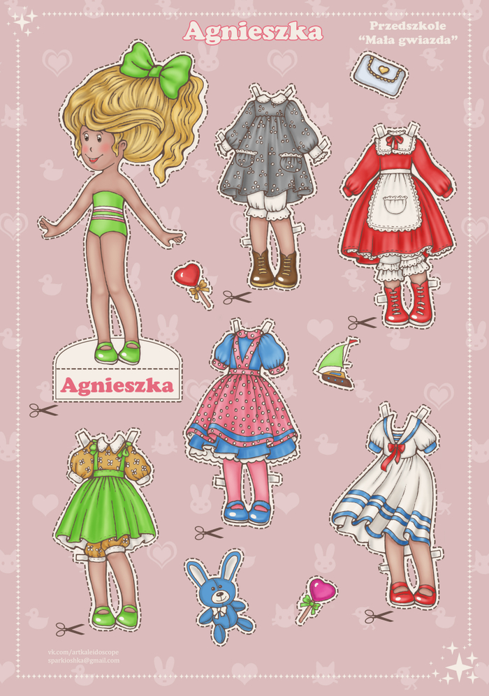 Бумажная кукла Agnieszka