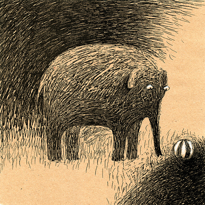 Грустный слон