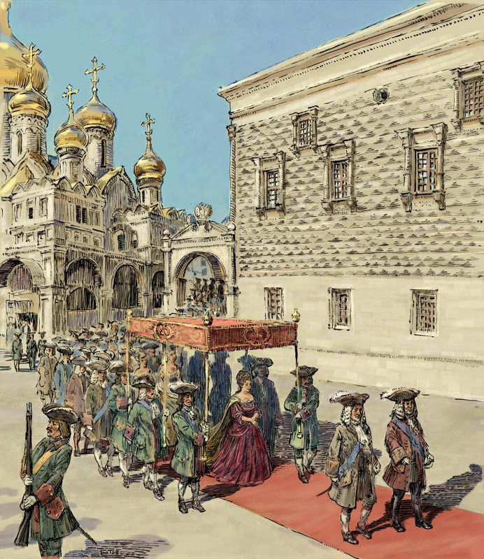 коронационное шествие Екатерины I