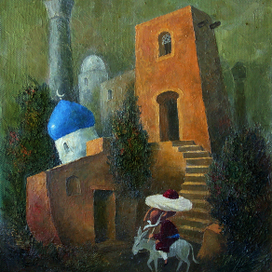 Узбек на ишаке.