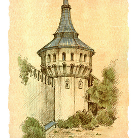 Монастырь, зарисовка