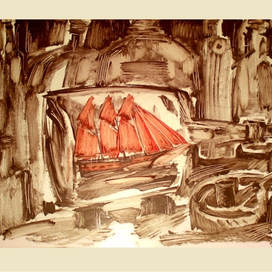 Романтический натюрморт "Мечта в бутылке"