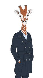 Giraffe in Burberry