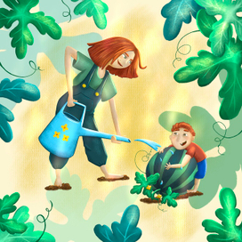 Поливка арбуза 