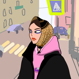 Скетч иллюстрация "Настя"