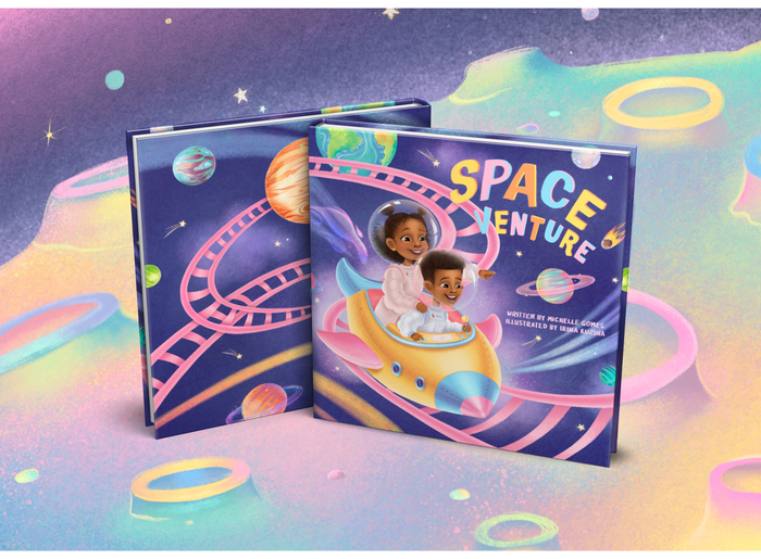 Обложка детской книги "Космическое приключение"