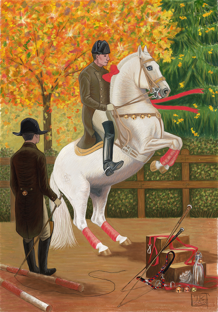 Конь мечты. Иллюстрация для календаря