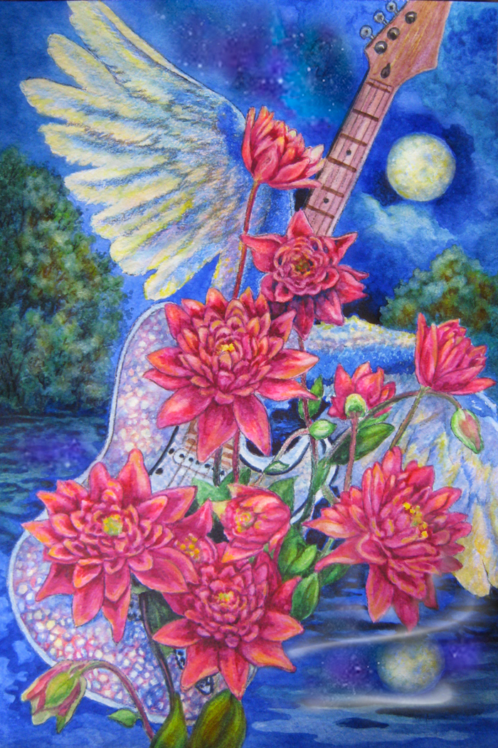 Песня цветов на струнах любви мчится вперед по дороге из звезд