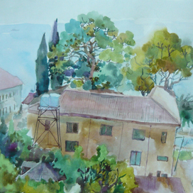 Вид на море. Гагры.