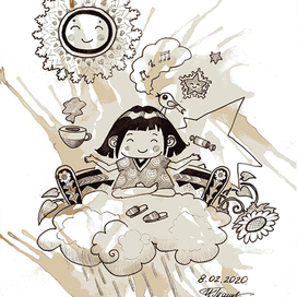 "Гармония момента: чай и кусочек шоколада"