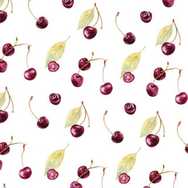 вишневый принт