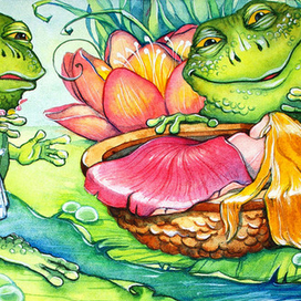 Иллюстрация к сказке "Дюймовочка"