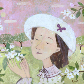 яблони цветут