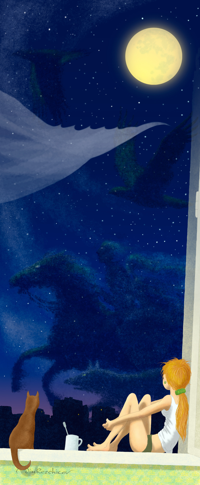 Картинка на июльский лист календаря