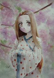 Под цветущей сакурой