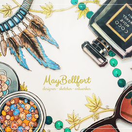 Скетчбук модные аксессуары