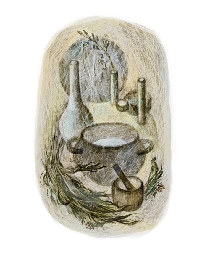 О. Пройслер, "Маленькая ведьма", зарисовки