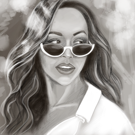 Девушка в солнцезащитные очках 