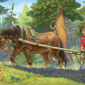 Арт для детского приложения "Вершки и корешки"