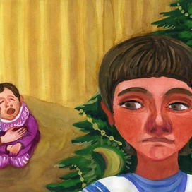 Иллюстрация к произведению М. Зощенко "Ёлка" 