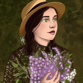 Девушка с сиренью