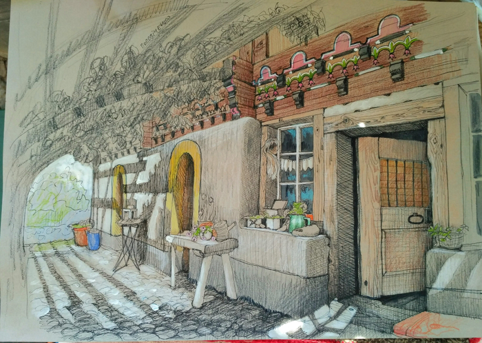 Терраса в Обервиле.