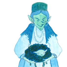 Сюоятар с овечкой