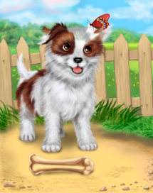 Красивая бабочка....даже про косточку забыл....