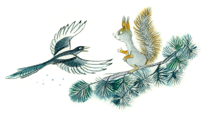 Татьяна Макарова "Снег отправляется в город" иллюстрация