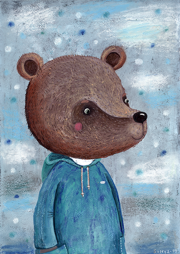 "Мишка в бирюзовом худи"