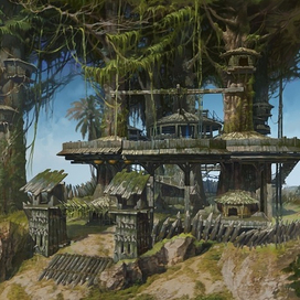 Эскиз к игровой локации. Лагерь Орков.