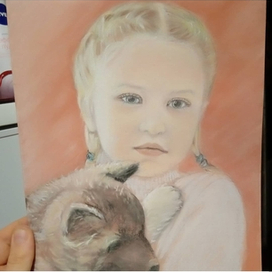 Портрет девочки с собакой 