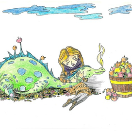 Дракон в яблоках