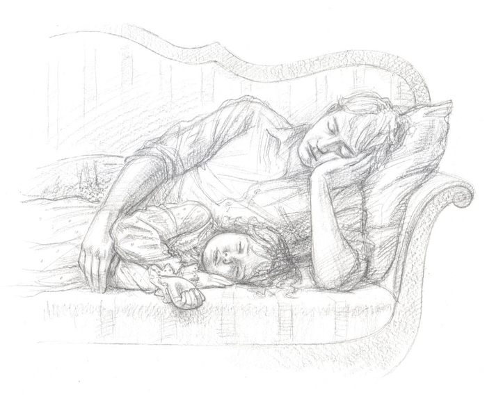 Иллюстрация к повести Луизы Мэй Олкотт "Маленькие женщины замужем"