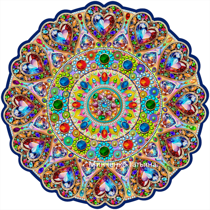 Мандала Любовь кристальных сердец