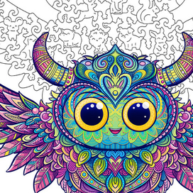 Пазл Монстрик в узорах для Металлинвестбанка