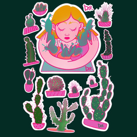 Набор наклеек с бренд персонажем