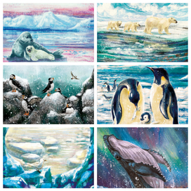 Серия открыток "Животные и птицы севера"