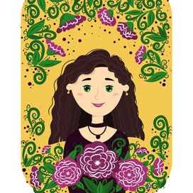 Девушка в цветах