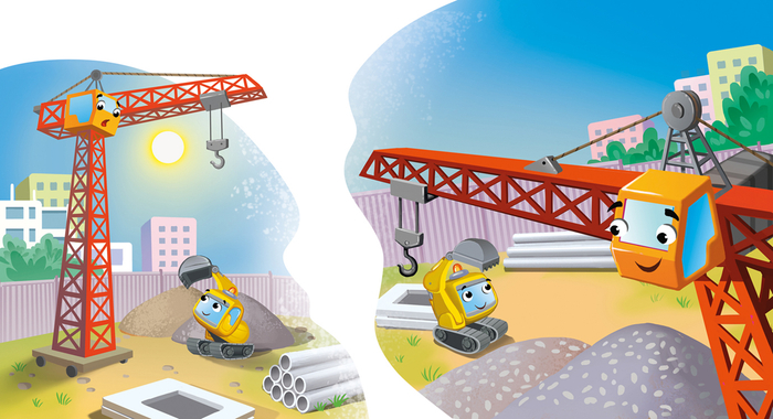 маленький экскаватор, который хотел быть полезным