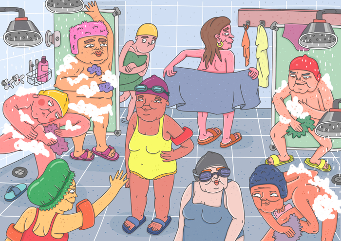 Бассейн.Женский душ