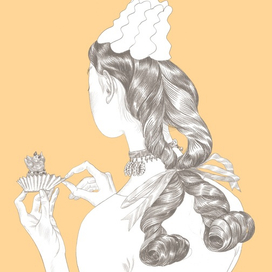 Неофелия ест пирожное