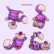 Бесшовный паттерн с Чеширским котом