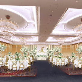 Иллюстрация весеннего оформления свадьбы 