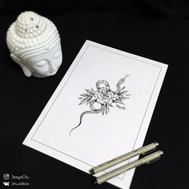 Змея и цветок