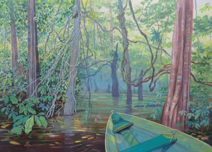 По водяным тропинкам затопленного леса