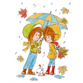 Under the umbrella (под зонтом)
