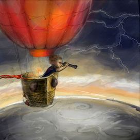 На красном шаре