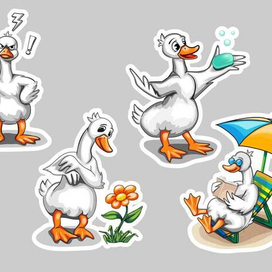 Гусь стикеры